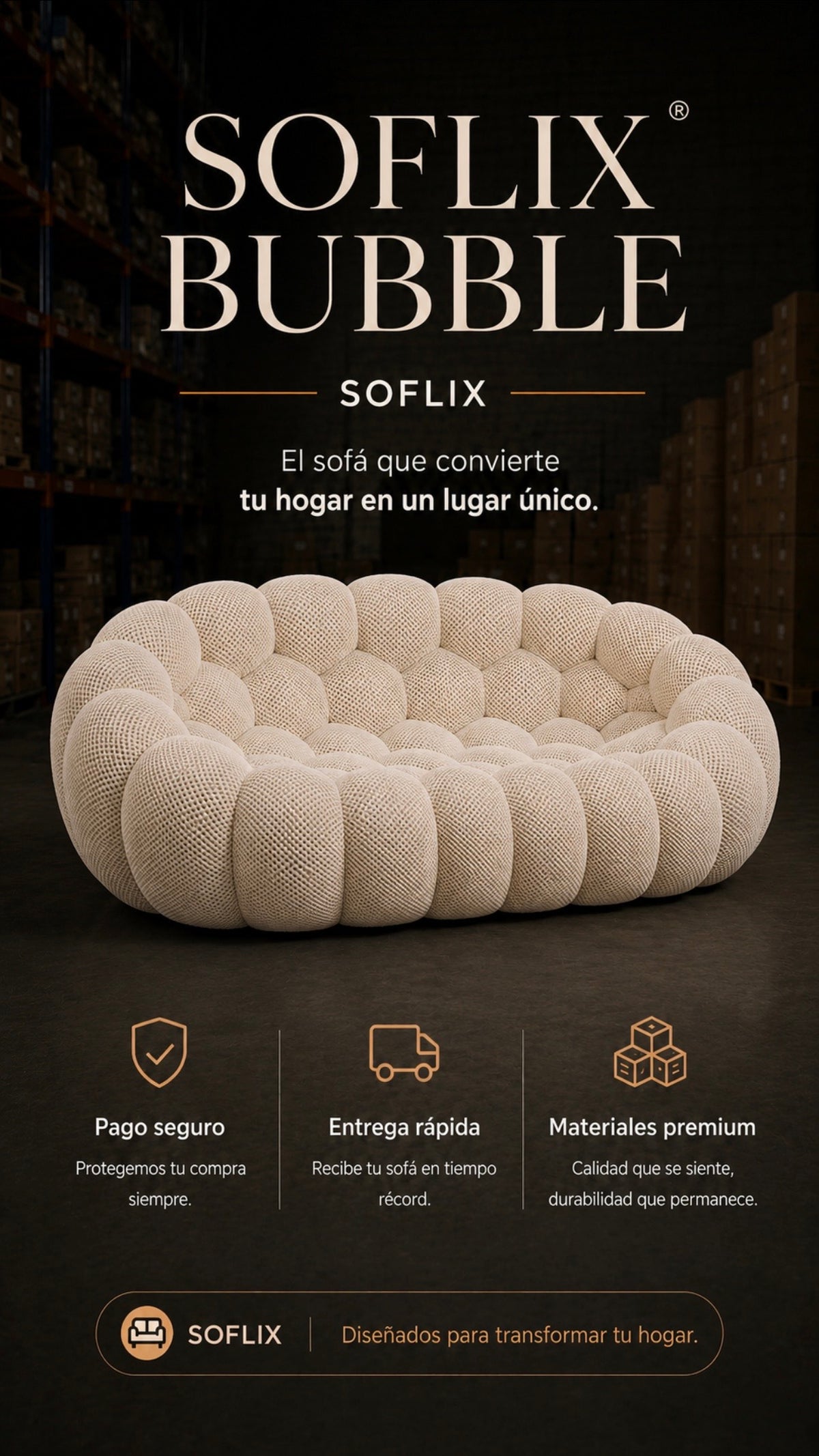 SOFLIXMÉXICO® BUBBLE — El sofá que todos querrán tener.