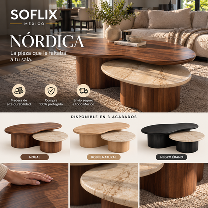 SOFLIXMEXICO® NÓRDICA — La mesa que transforma tu sala