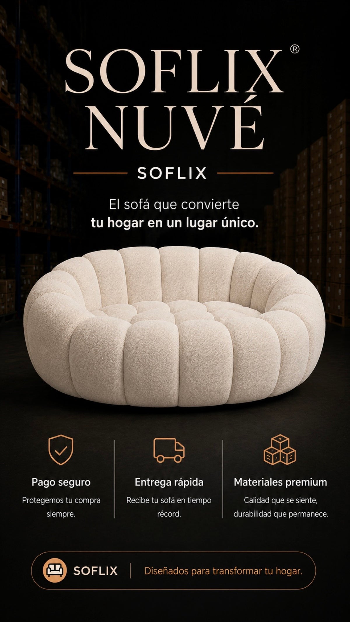 SOFLIXMÉXICO® NUVORA — El favorito para transformar tu sala este 2026.