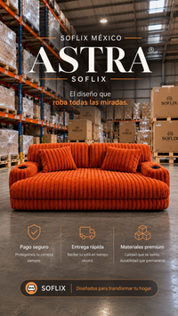SOFLIXMÉXICO® ASTRA — El diseño que transforma toda tu sala.