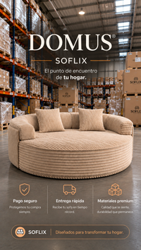 SOFLIXMÉXICO® DOMUS — El sofá que transforma tu hogar.